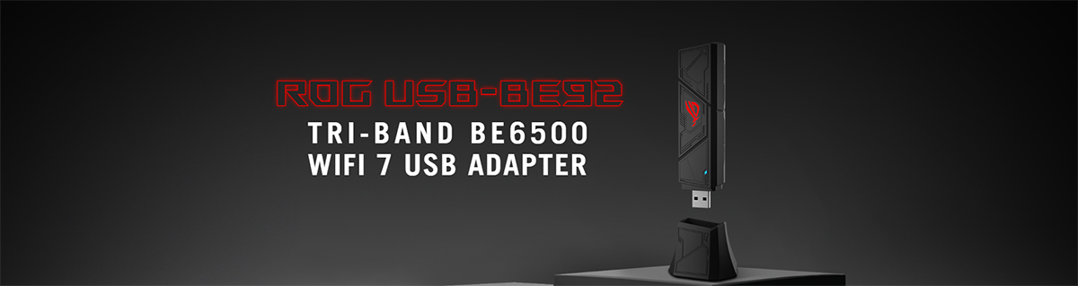 Key visual of USB-BE92 WiFi 7 adapter.