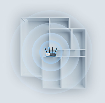 WiFi signals of RT-BE59 covering an apartment.