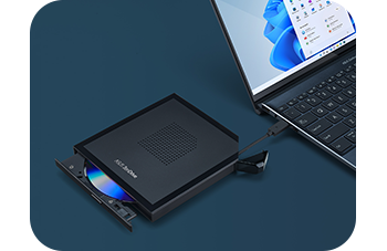 Image of drive plugged into a laptop