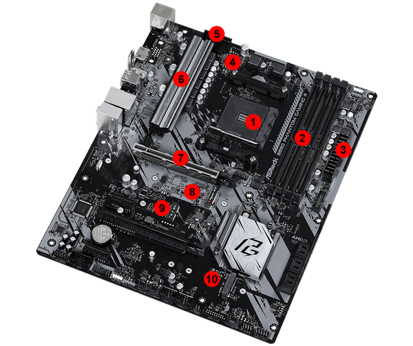 Design of ASRock B550 AMD Ryzen Motherboard
