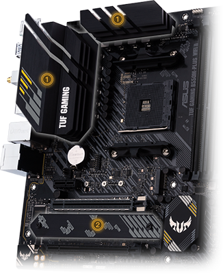 ASUS TUF GAMING B550M-PLUS WiFi II AMD B550 WiFi Micro-ATX