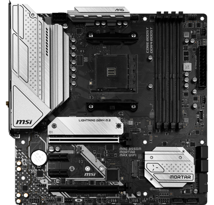 MSI AMD B550M MAG MORTAR MAX WIFI PCIe 4.0 Micro-ATX Motherboard