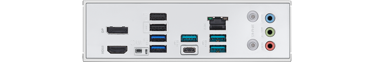Rear I/O panel of the motherboard