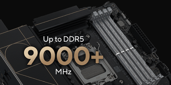 The ProArt B850 Creator lets you overclock memory up to 9000+ MT/s.