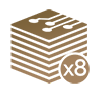 Eight-Layer Server-Grade Design icon.
