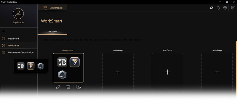 Monitor with ProArt WorkSmart interface on screen.