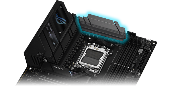 VRM heatsink array.