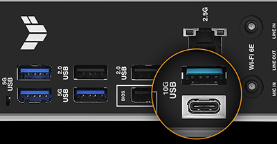 Rear USB 10Gbps Type-C®
