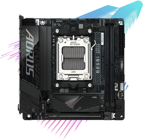 Gigabyte B850I AORUS PRO WIFI 6E ICE mITX Motherboard for AMD Ryzen 7000, 8000 & 9000 Series Processors