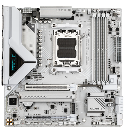 Gigabyte B850M EAGLE ICE WIFI 6E ATX Motherboard for AMD Ryzen 7000, 8000 & 9000 Series Processors