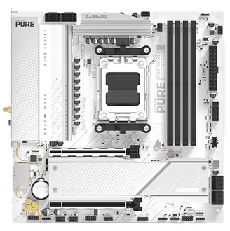 PURE B850M WIFI AMD AM5 Micro-ATX Motherboard from Sapphire