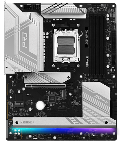 ASRock Pro RS ATX Motherboard for AMD Ryzen 7000, 8000 & 9000 Series Processors