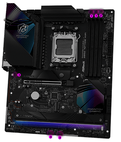 ASRock AMD B850 Riptide WiFi AM5 DDR5 PCIe 5.0 ATX Motherboard