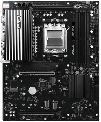 ASRock Pro-A ATX Motherboard for AMD Ryzen 7000, 8000 & 9000 Series Processors