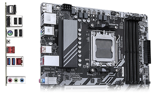 B850M DS3H Connectivity & Networking Options