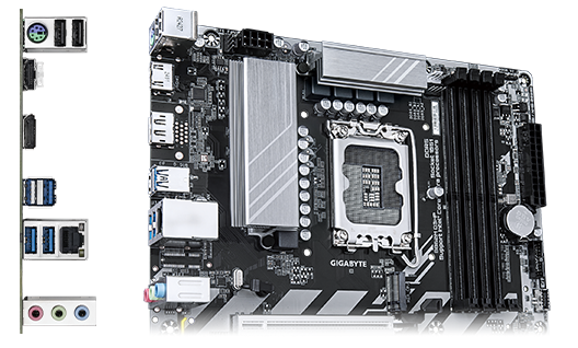 B850M DS3H Connectivity & Networking Options