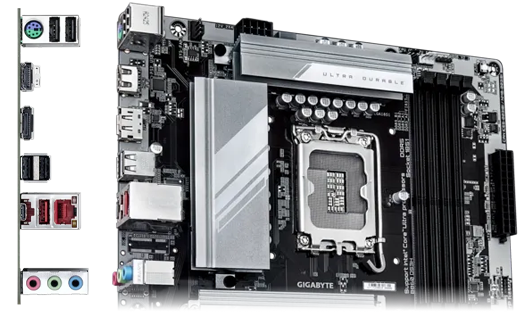 B850M DS3H Connectivity & Networking Options
