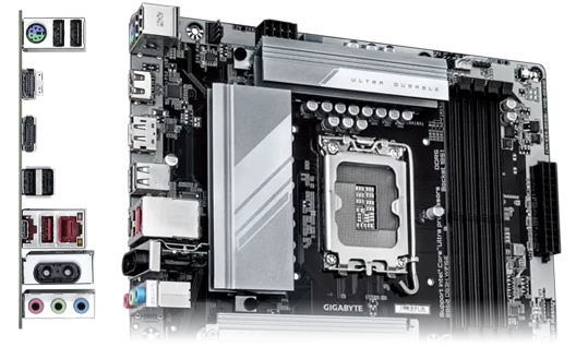 B850M DS3H Connectivity & Networking Options