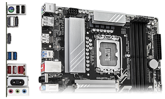 B850M DS3H Connectivity & Networking Options