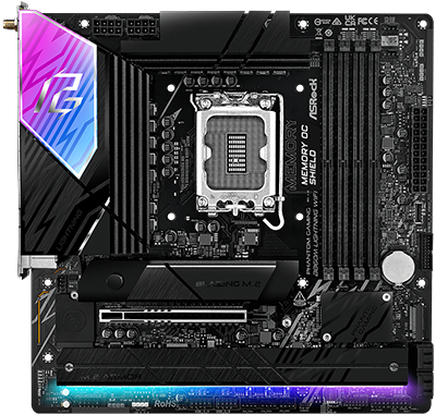 ASRock B860M Phantom Gaming Lightning mATX Motherboard for Intel Core Ultra Series 2 Processors