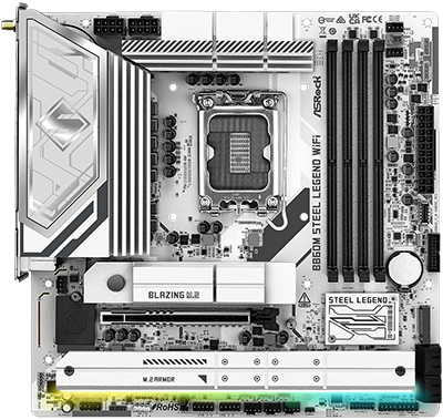 ASRock B860M Steel Legend mATX Motherboard for Intel Core Ultra Series 2 Processors