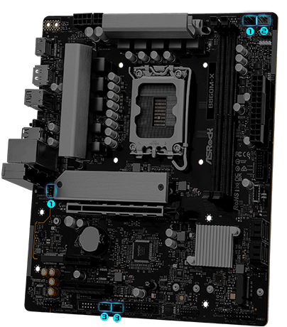 ASRock B860M-X DDR5 PCIe 4.0 Micro-ATX Motherboard LN155302 - 90
