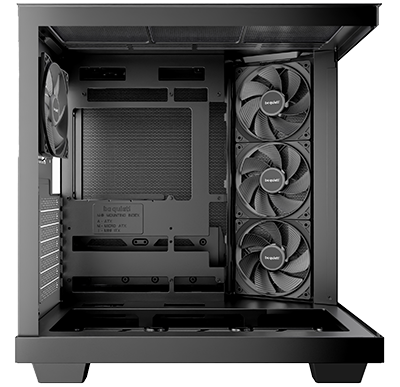 Side view of case showing dual chamber layout