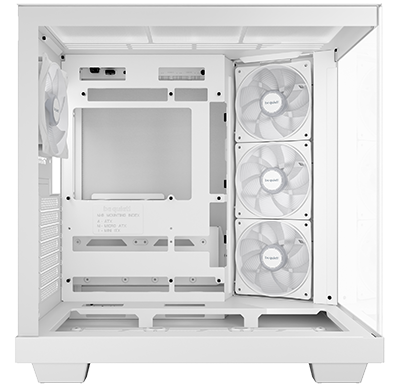 Side view of case showing dual chamber layout