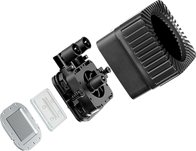 Image of pump parts seperated