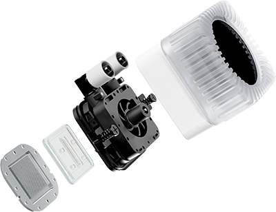 Image of pump parts seperated