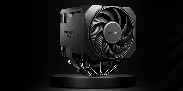 Hero angle of Dark Rock Pro 6 CPU cooler.