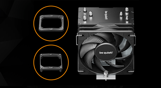 Mounting frames of the Pure Rock Slim 3 CPU cooler