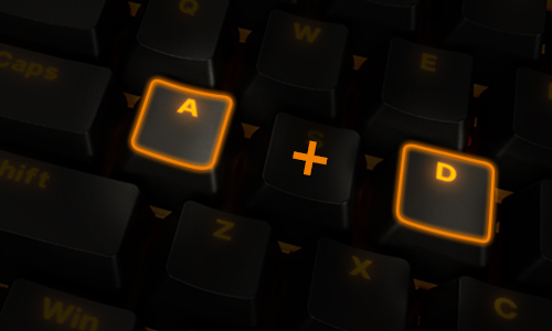 Close up of keyboard keys