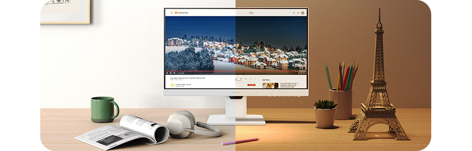 Image showing monitor in day and night environment