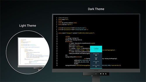 Image showing both light and dark themes
