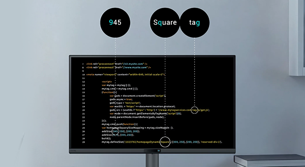 BenQ Programming Monitor on desk with zoomed in sections to highlight sharp details.