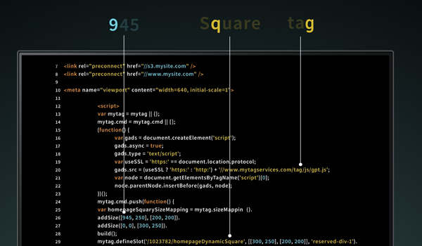 RD280UA monitor with code on screen, overlayed with zoomed-in text segments to highlight clarity