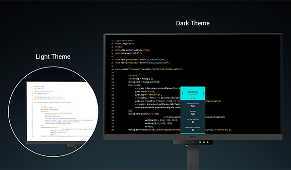 RD320U monitor with code on screen, overlayed with zoomed-in text segments to highlight clarity