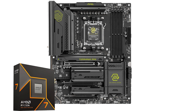 MSI MAG B850 TOMAHAWK MAX WIFI + AMD Ryzen 7 9700X Bundle