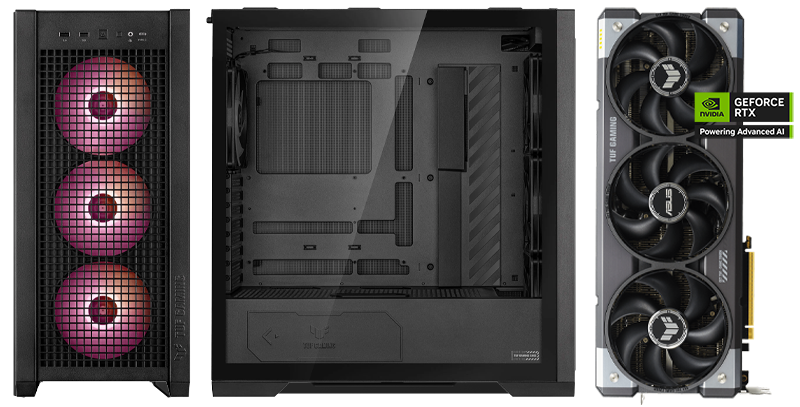 GeForce RTX 5080 Graphics Card and TUF Gaming PC Case Bundle
