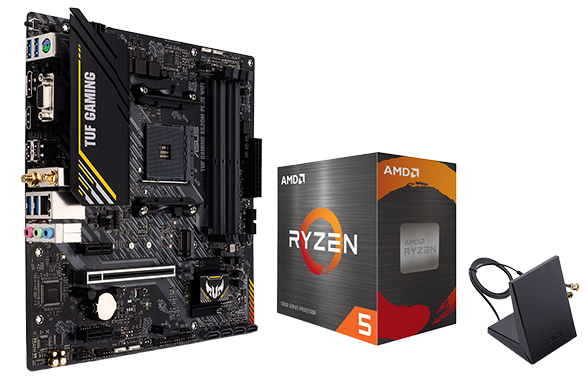 ASUS A520M-PLUS WIFI Motherboard + AMD® Ryzen™ 5500 Processor Bundle