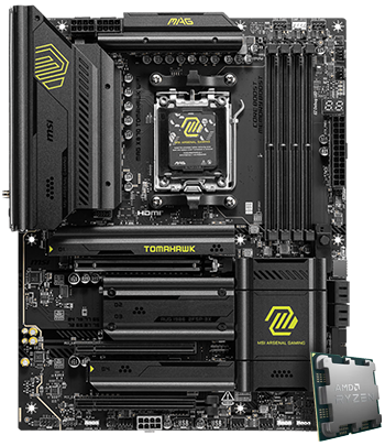 CPU AMD Ryzen 9 7950X3D + MSI X670E TOMAHAWK MSI Global - The Leading Brand in High-end Gaming