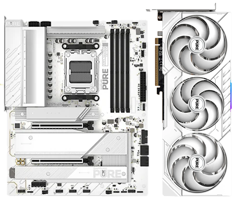 Radeon RX 9060 XT OC PULSE 16GB and PURE X870A WIFI 7 from Sapphire