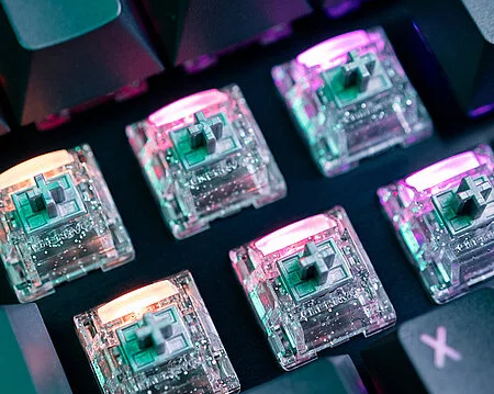 Close up of keyboard switches
