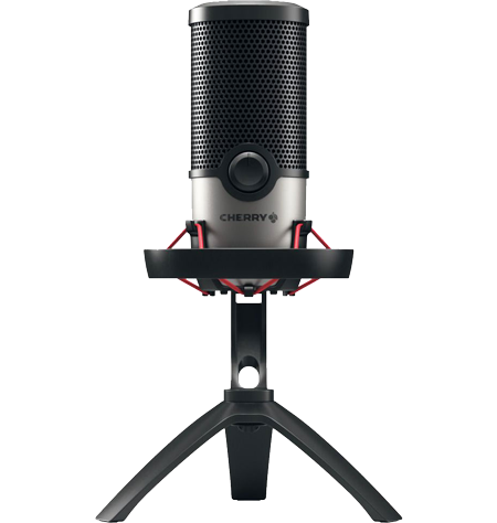 image of CHERRY UM 6.0 ADVANCED, Black/Silver Desk Mic
