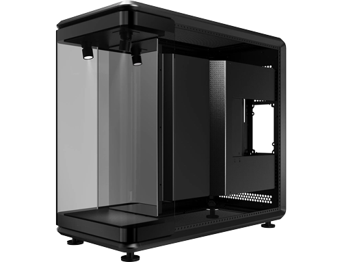 MasterFrame 360 Panorama Black Mid Tower Tempered Glass PC Gaming Case