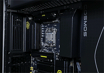 video of MAG motherboard on motherboard tray being slid in and out