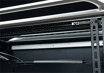 fan brackets being moved inwards and outwards along case