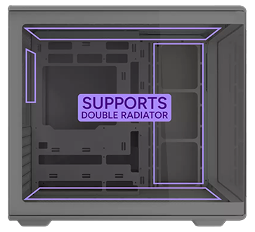 Supports Double 360mm Radiator.