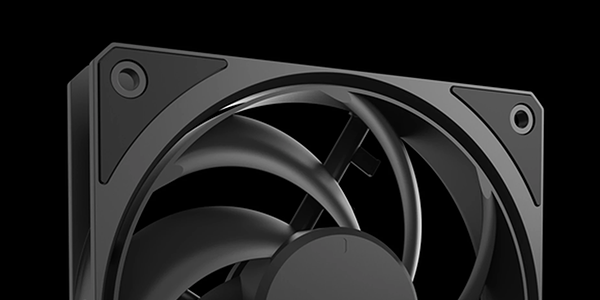 Top half of the pre-installed Mobius 120 fan.